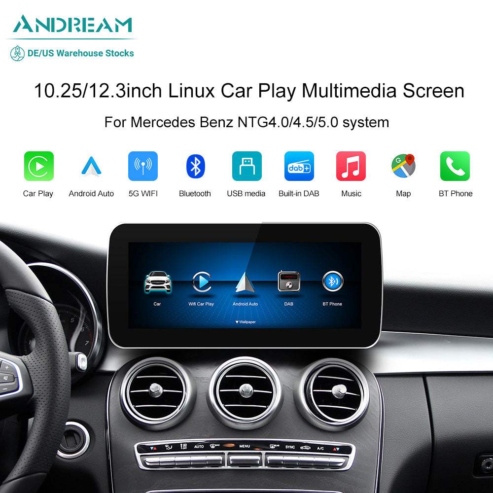 Linux Touchscreen 12.3 inch Wireless Carplay Android Auto For