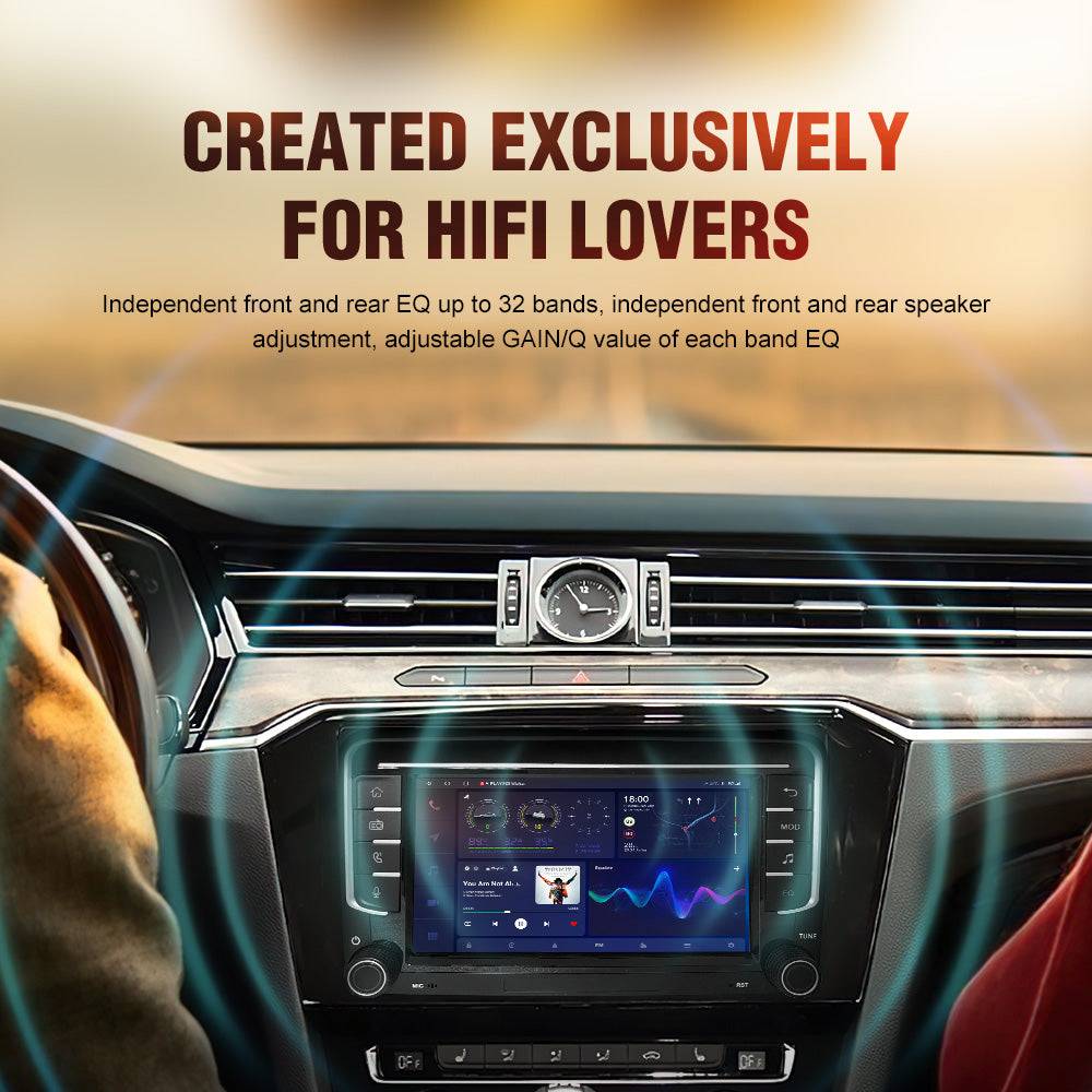 Android 14 7 Inchs With DTS Certified Digital DSP Amplifier Optical Fiber Coaxia For VW Volkswagen Skoda Octavia Golf 5 6 Touran Passat B6 Polo Jetta