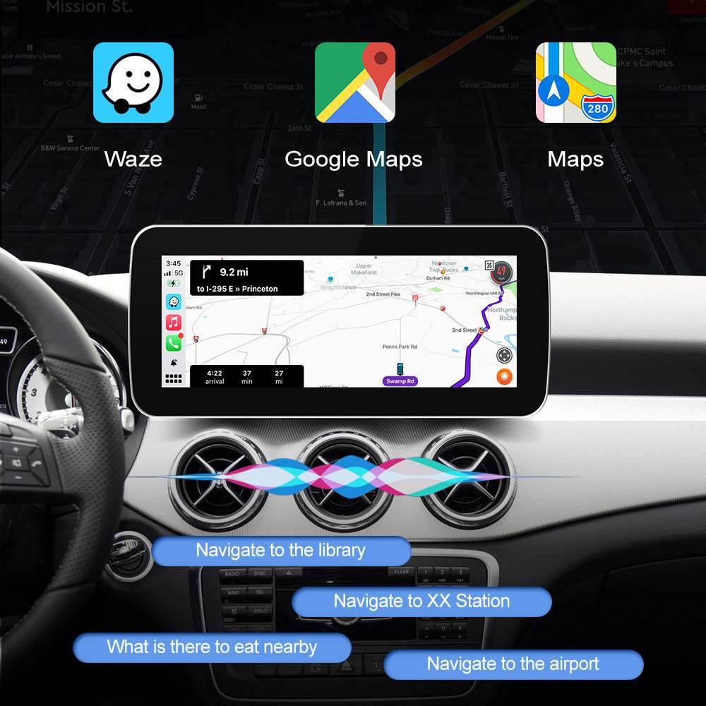 Wireless Carplay Android Auto Car Screen Linux Touchscreen Multimedia For Mercedes Benz A B Cla Gla W176 W246 2013-2015 Ntg4.5/4.7 AirPlay Navigation