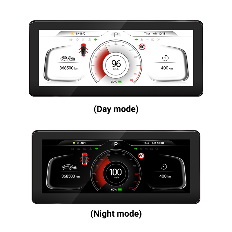 8.8" Steering Wheel Center Console Digital LCD Dashboard Instrument Wireless Carplay Android Auto OTA Upgrades Touchscreen For Tesla Model 3 Model Y