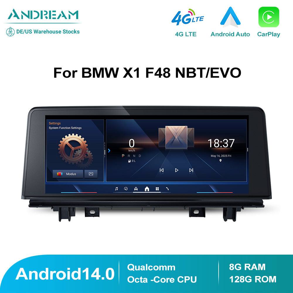 Android 14.0 8G+128G Car MultiMedia Interface For BMW X1 F48 GPS Radio Bluetooth Smart Navigation CD Player Head Unit Entertainment System Upgrade