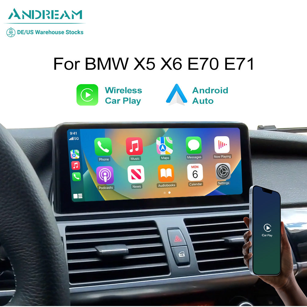 10.25 Wireless CarPlay Android Auto For BMW X5 X6 E70 E71 E72 2007-20 –  Andream(US)