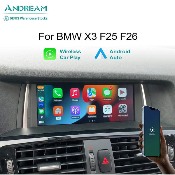 8.8 Inch Wireless CarPlay Android Auto Head Unit Multimedia For BMW X3 F25 X4 F26 CIC Video Players GPS Navigation Head Unit