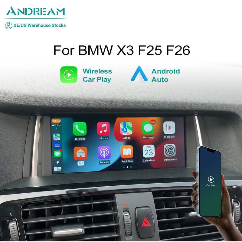 8.8 Inch Wireless CarPlay Android Auto Head Unit Multimedia For BMW X3 F25 X4 F26 CIC Video Players GPS Navigation Head Unit
