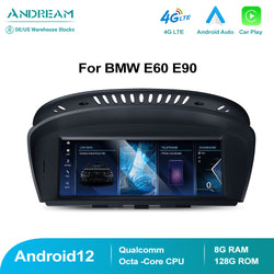 8.8" Android 12.0 8G+128G Qualcomm Octa-core Built-in 4G-LTE IPS Car Interface MultiMedia For BMW Series3 5 E60 E61 E90 E91 M3 GPS Navigation Head Unit