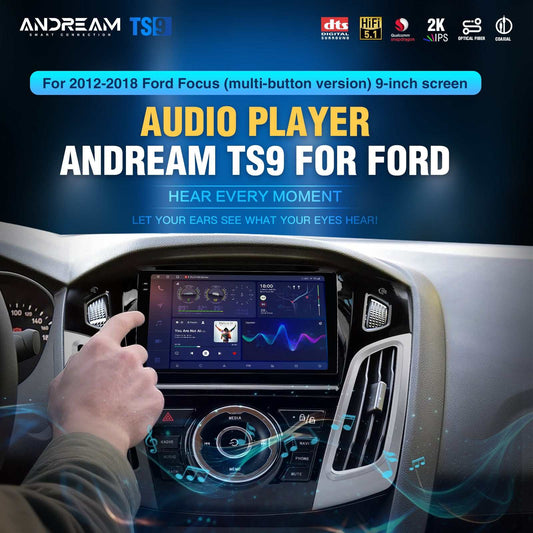 Upgrade 5G WIFI Car Radio For Ford Focus 2012-2018 8+258GB 9'' Stereo Replacement Wireless Carplay Android Auto Genuine DTS Bluetooth GPS Navigation