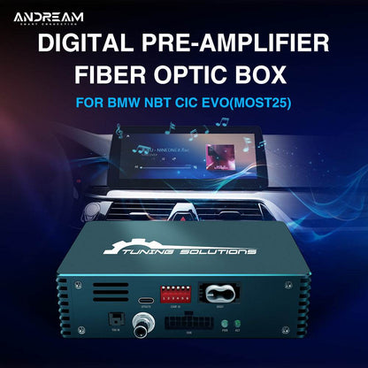 Fibre Optic Amplifier Adaptor Audio Upgrade Interface Ethernet For BMW Fiber Optic Audio Box MOST Systems Control Adjustments Car Stereo