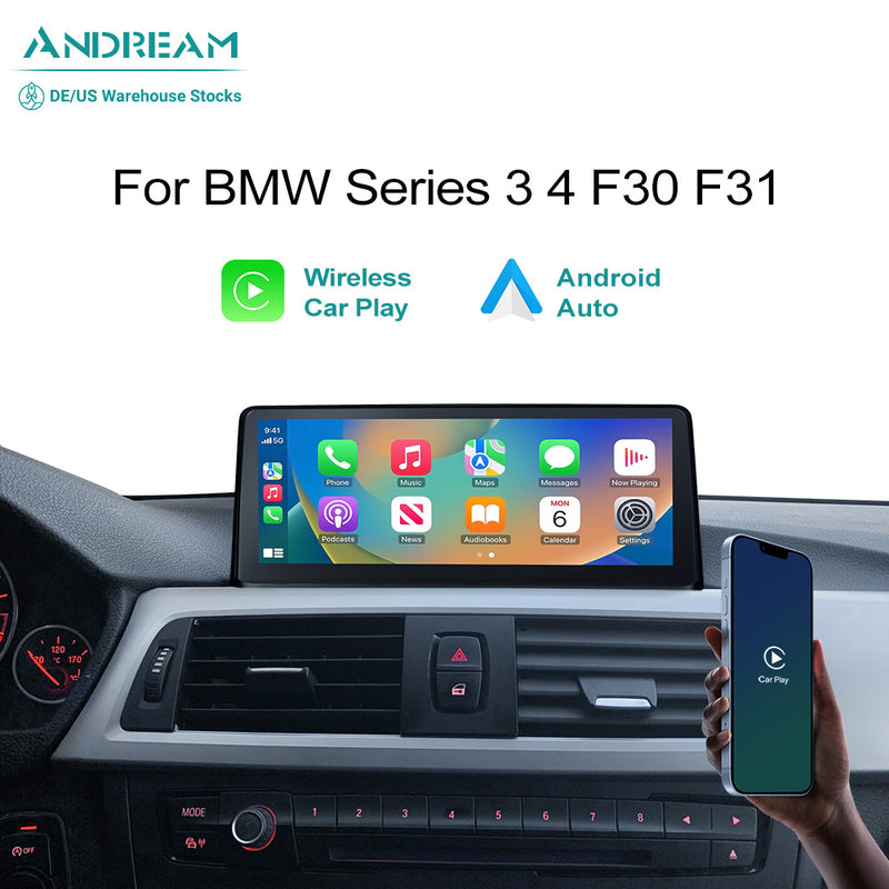 8.8"/10.25" Wireless Apple CarPlay Android Auto Car Multimedia Display For BMW Series 3 4 F30 F31 F34 F32 F33 F36 F80 CIC NBT Head Unit Screen