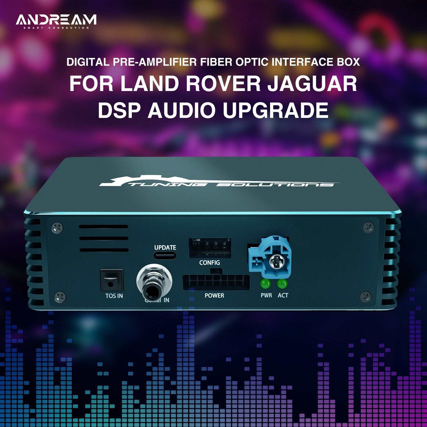 Fibre Optic Amplifier Adaptor Audio OEM DSP Upgrade Interface Kit Ethernet For Jaguar Land Rover Discovery 4 Sport Evoque  Car Stereo Sound Tuning
