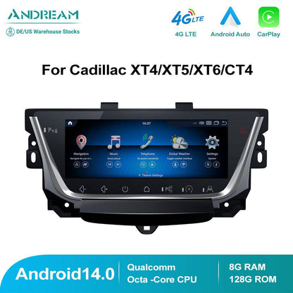 Android 14 For Cadillac XT5 XT6 2016-2023 Multimedia Player Autoradio Navigation GPS IPS Touch Screen Wireless Carplay Android Auto Monitor TV Upgrade