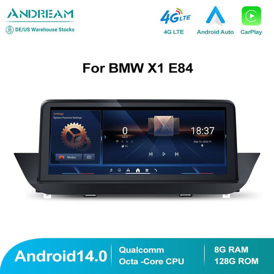 10.25" Android 14.0 8G+128G Qualcomm Octa-core IPS Car Interface MultiMedia For BMW X1 E84 2009-2015 GPS Touchscreen Navigation Head Unit Player