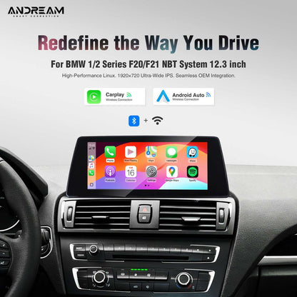 Wireless CarPlay/Android Auto HD Display For BMW 1 2 Series F20 F21 F22 F23 Touchscreen With Original System Split-Screen & Bluetooth Integration