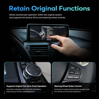 10.25" Wireless CarPlay Android Auto Car Multimedia Display For BMW Series 3 4 F30 F31 F34 F32 F33 F36 F80 CIC NBT Head Unit Screen