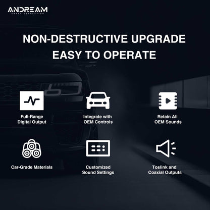 Fibre Optic Amplifier Adaptor Audio OEM DSP Upgrade Interface Kit Ethernet For Jaguar Land Rover Discovery 4 Sport Evoque  Car Stereo Sound Tuning