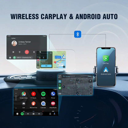 VIVIHUD V5 Ultra Wireless CarPlay Android Auto Car HUD Head Up Display Multiple GPS Speedometer Navigation In-car Dashboard Brightness Adjustment