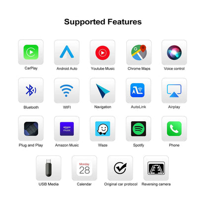 Andream Wireless CarPlay Android Auto MMI Adapter Box for Volvo XC70 XC90 S80 S90 V70  Retrofit Interface