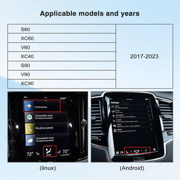 Wireless Screen Carplay Mirror Connection Upgrade For Volvo XC90 XC60 XC40 S60 S90 V60 Android Auto Camera Bluetooth Ｍodule Box Adapter