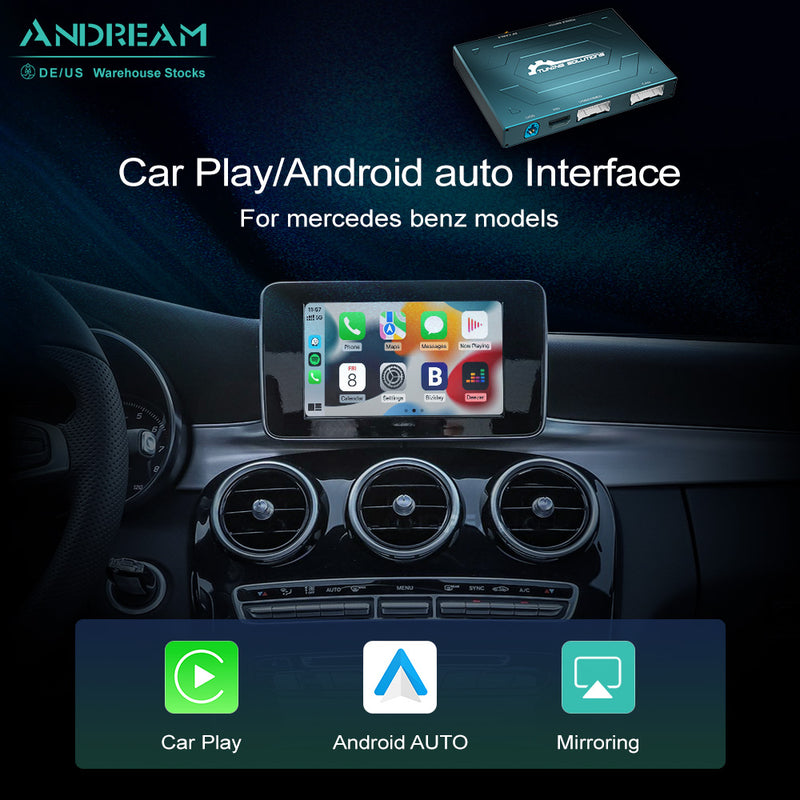 Wireless CarPlay Android Auto MMI Interface Adapter Prime Retrofit For Mercedes Benz NTG 4.5 4.7 4.8 5.0 5.1 Airplay Upgrade Box Mirror Link