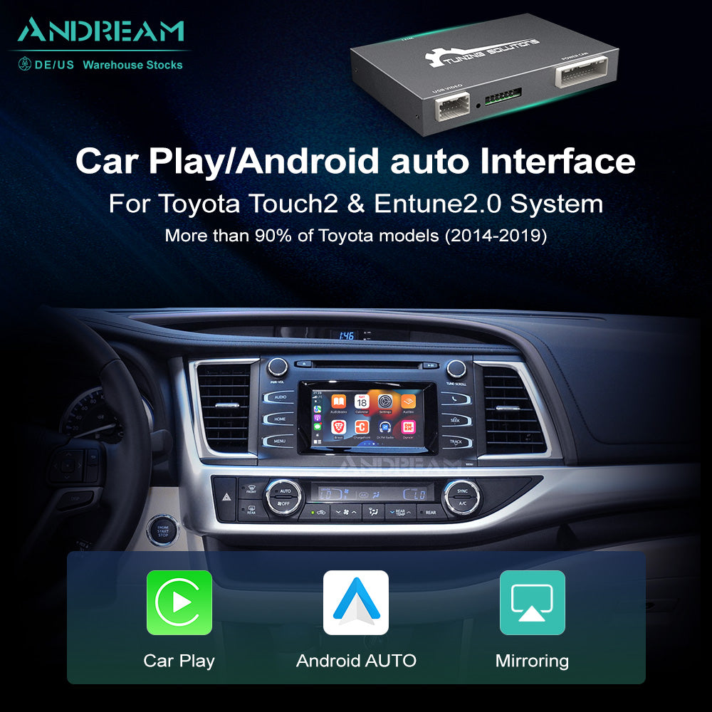 Toyota Car Play: Wireless CarPlay and Android Auto Adapter for Toyota with  Touch 2 / Entune 2 (Panasonic)