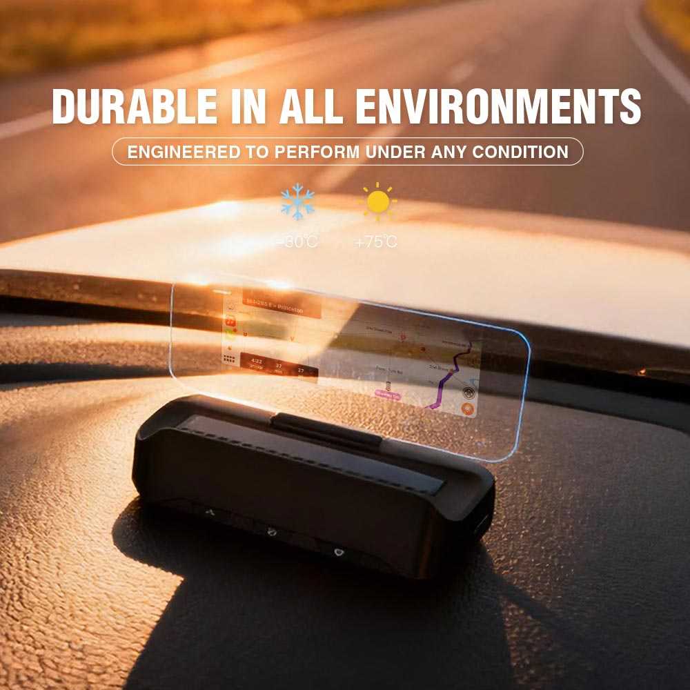 Wireless CarPlay & Android Auto Dual-System HUD High-Definition Projection Navigation Bluetooth Music Remote Control Stay Focused While Driving