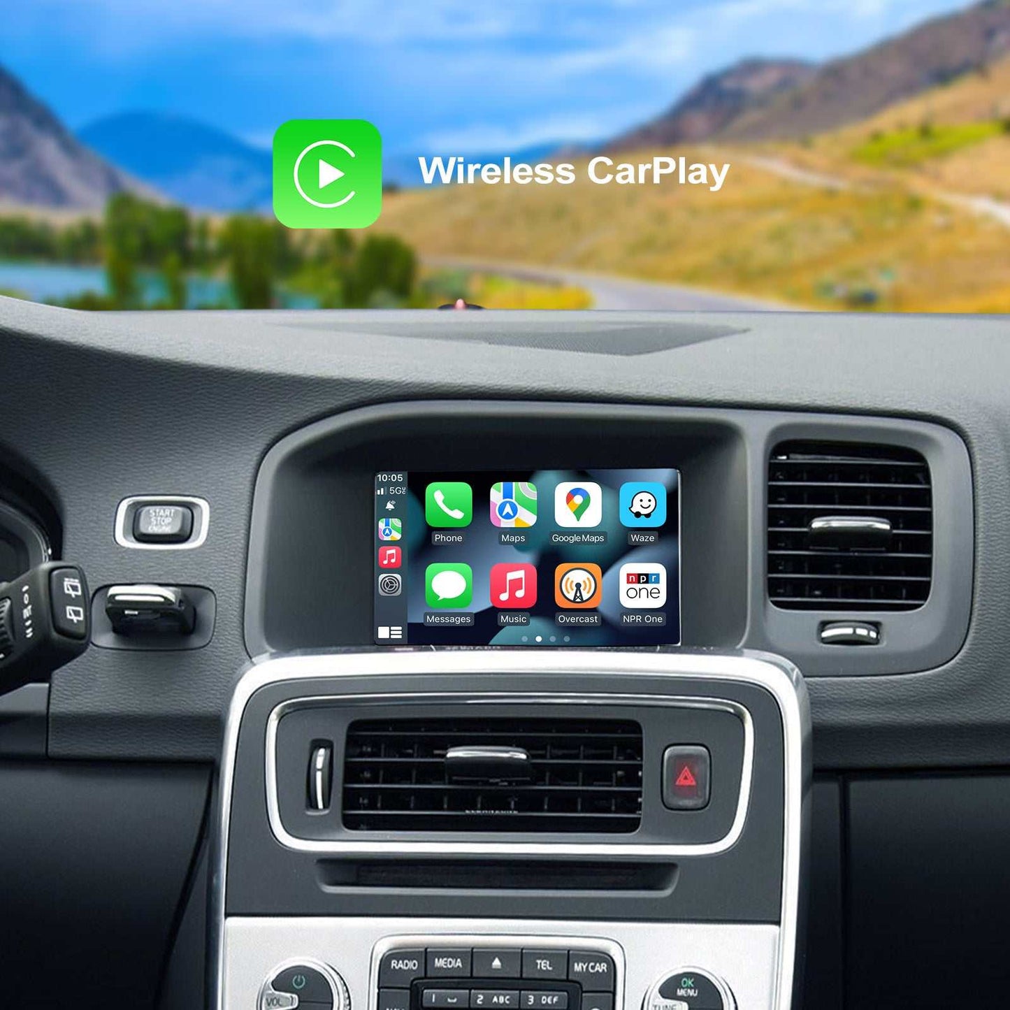 Andream Wireless CarPlay Android Auto MMI Adapter Box for Volvo XC70 XC90 S80 S90 V70  Retrofit Interface