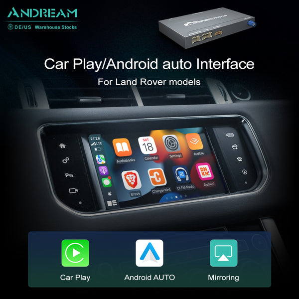 Wireless Carplay Interface Module Box For Land Range Rover Sport Evoque Vogue Discovery 4 Jaguar XE XF Android Auto Mirror Navigation Box