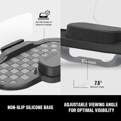 Smart HUD Supports Wireless CarPlay/Android Auto Voice & Button Remote Control Real-Time Navigation Music Playback Universal Fit for All Cars