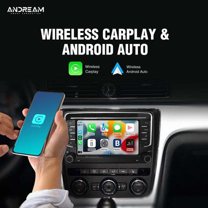 Wireless CarPlay Screen 7" Screen For VW Volkswagen POLO GOLF PASSAT B6 SEAT Leon Skoda JETTA TIGUAN TOURAN Car Dvd Multimedia GPS Player Mirrorlink