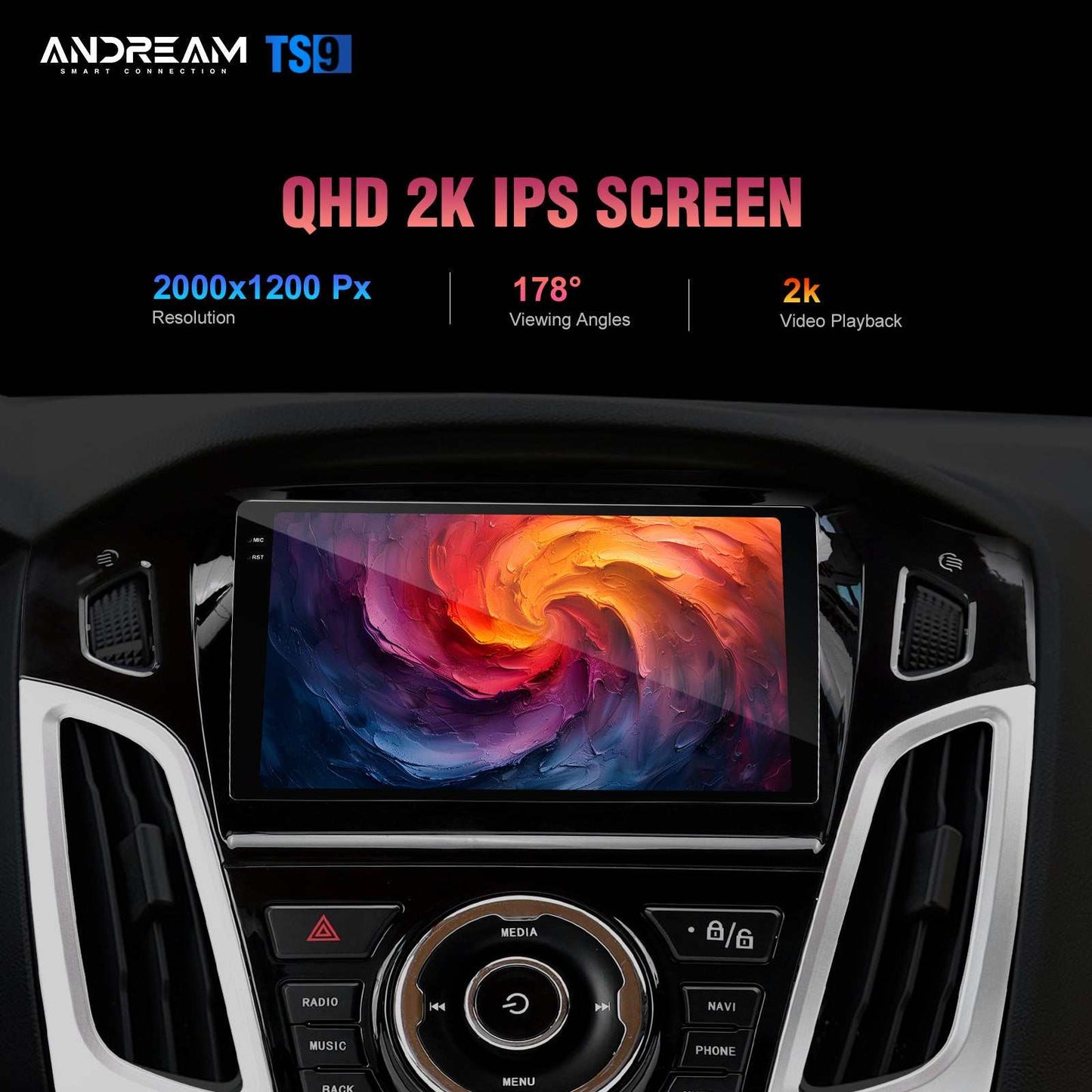 Upgrade 5G WIFI Car Radio For Ford Focus 2012-2018 8+258GB 9'' Stereo Replacement Wireless Carplay Android Auto Genuine DTS Bluetooth GPS Navigation