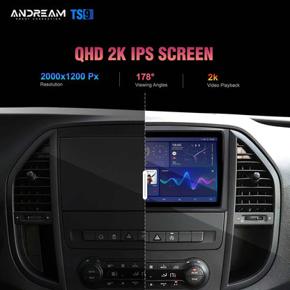 8+256GB Android Car Radio For Mercedes-Benz Vito Viano W639 B-Class W245 A-Class W169 10.1'' 2K HD Touchscreen Bluetooth DSP Audio TS9 CarPlay Stereo