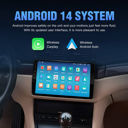 Andream Android 14 Wireless CarPlay Android Auto for BMW E46 325i M3 Sedan Car Stereo Audio Tuning Player