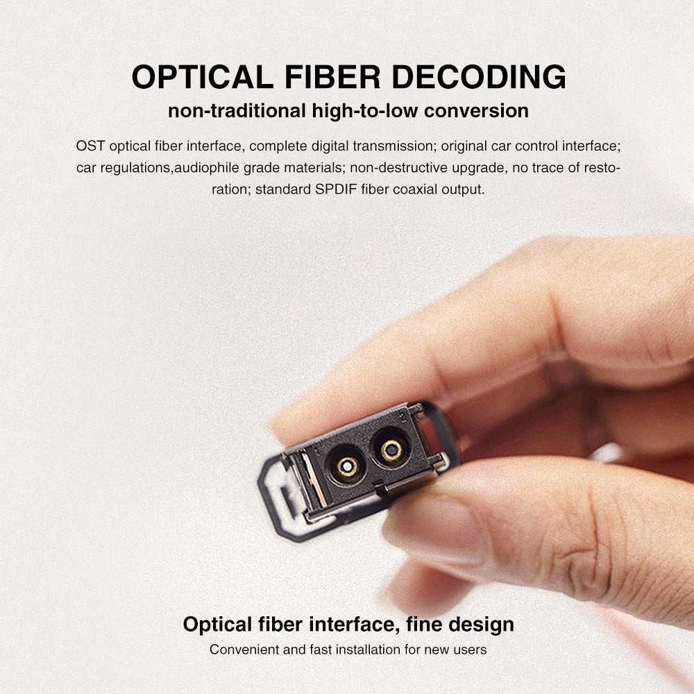 Fibre Optic Amplifier Adaptor Audio Upgrade Interface Ethernet For BMW Fiber Optic Audio Box MOST Systems Control Adjustments Car Stereo