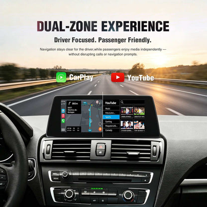 Wireless CarPlay/Android Auto HD Display For BMW 1 2 Series F20 F21 F22 F23 Touchscreen With Original System Split-Screen & Bluetooth Integration