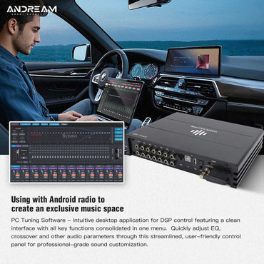 10CH Dsp Car Audio Processor HiFi DSP Amplifier Fully Bridgeable Compatible With Optical Fiber Coaxial Output Ethernet Audio Box And Android Screen