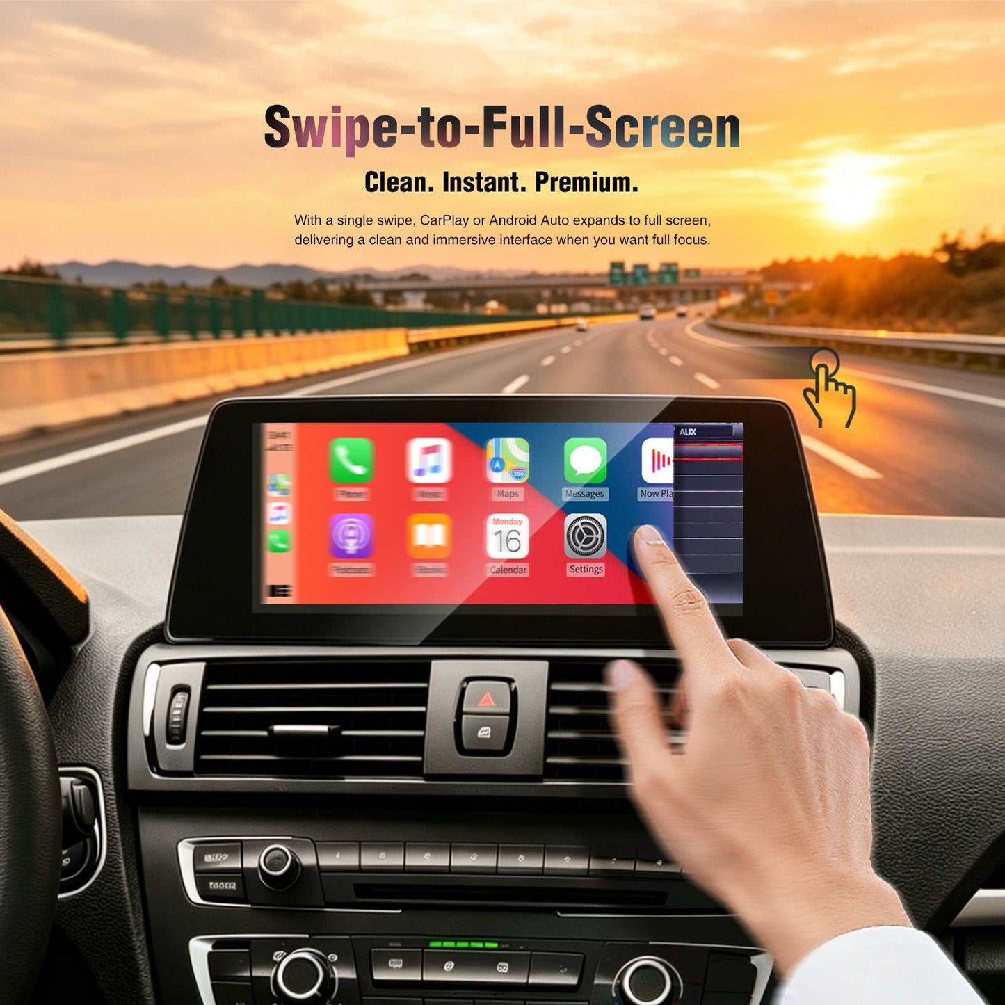 Wireless CarPlay/Android Auto HD Display For BMW 1 2 Series F20 F21 F22 F23 Touchscreen With Original System Split-Screen & Bluetooth Integration