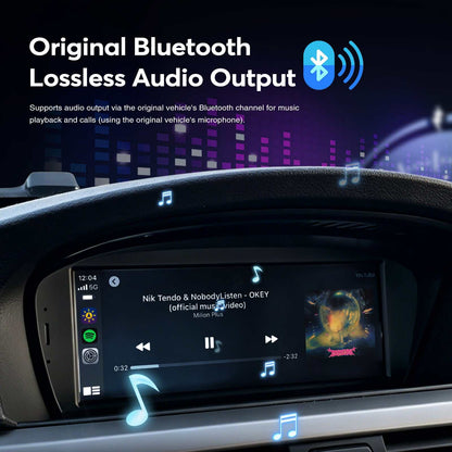 8.8” IPS Touch Screen Wireless CarPlay Android Auto Upgrade for BMW E60 E61 E63 E64 E90 E91 E92 E93 M3 M5 M6  Split‑Screen Factory Bluetooth Audio