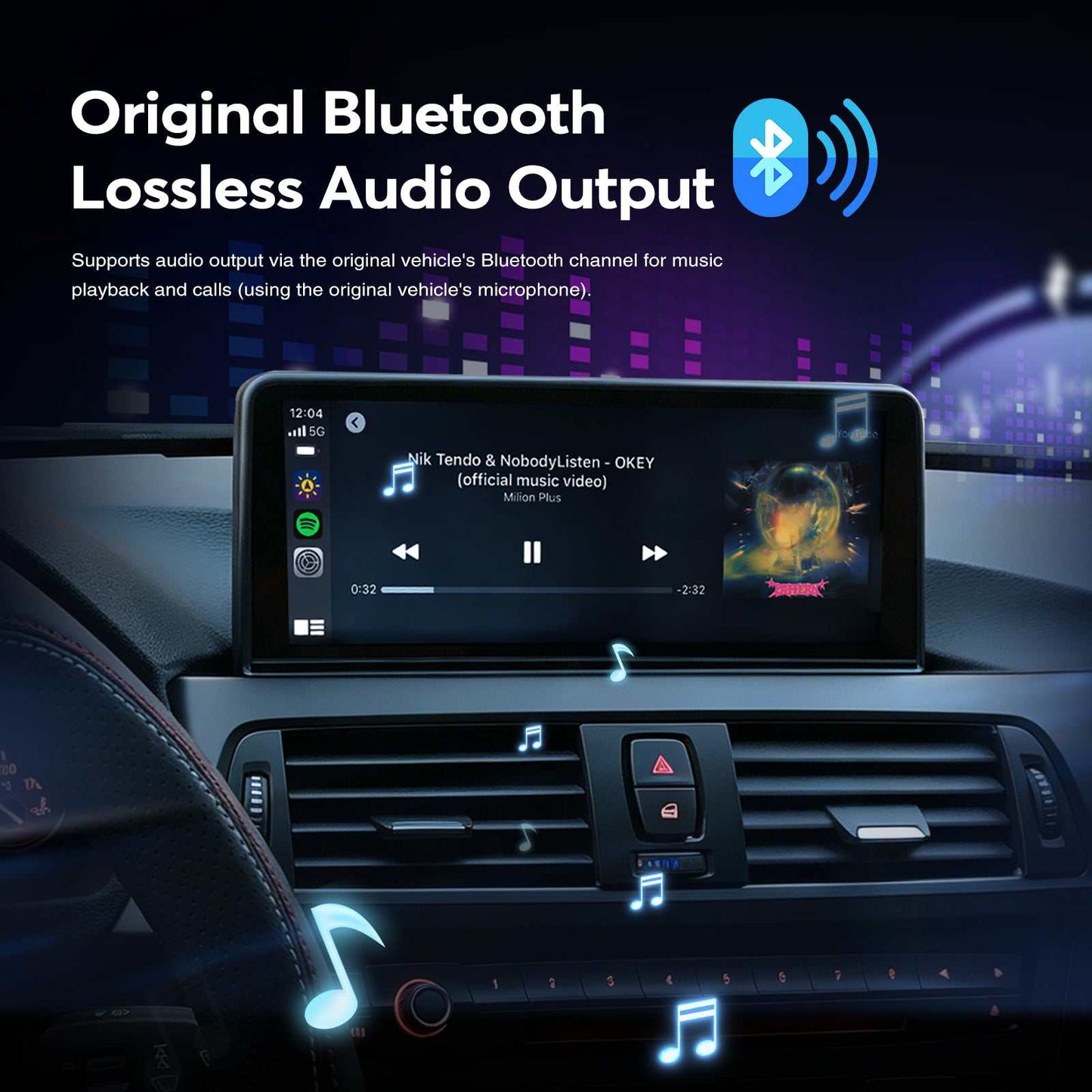 10.25" Wireless CarPlay Android Auto Car Multimedia Display For BMW Series 3 4 F30 F31 F34 F32 F33 F36 F80 CIC NBT Head Unit Screen