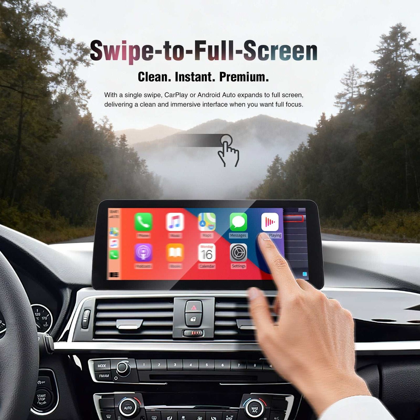 10.25''/12.3'' Wireless CarPlay/Android Auto For BMW M3 M4 3 4 Series F30 F31 F34 F32 CIC NBT EVO System Integration Bluetooth Audio AirPlay Autolink