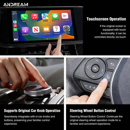 1cm ultra-thin 2-in-1 wireless CarPlay and Android Auto USB smart box with automatic connection and voice control. For Volvo Benz MG Kia Chery VM Toyota Hyundai