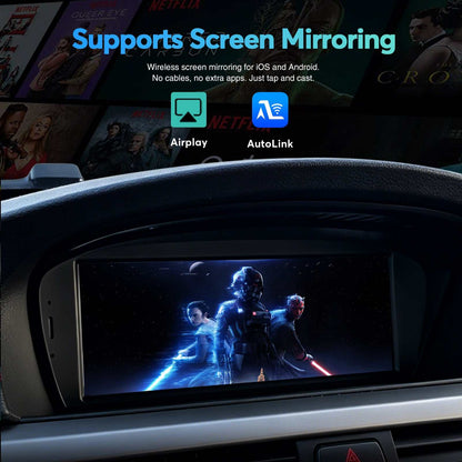 8.8” IPS Touch Screen Wireless CarPlay Android Auto Upgrade for BMW E60 E61 E63 E64 E90 E91 E92 E93 M3 M5 M6  Split‑Screen Factory Bluetooth Audio