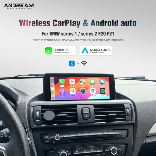 10.25 Inch Wireless Apple CarPlay Android Auto Multimedia Head Unit For BMW Series 1 2 F20 F21 2013-2017 Display Touch Screen Navigation