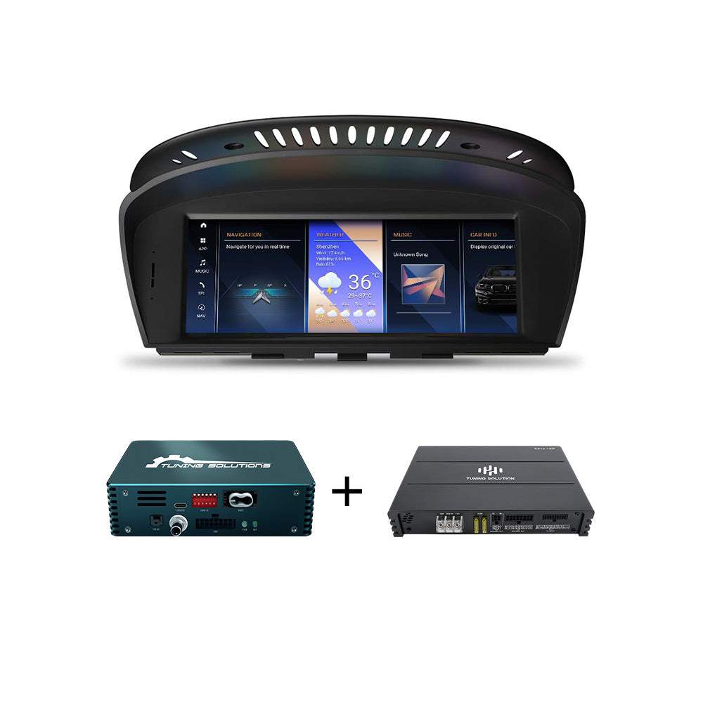 Android Touchscreen Display Upgrade With Hi-Fi Fiber Decoder Box For BMW 1 3 5 6 7 Series X1 X3 X5 X6 CIC Systems Carplay Android Auto Navigation DSP