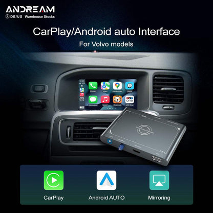 Andream Wireless CarPlay Android Auto MMI Adapter Box for Volvo XC70 XC90 S80 S90 V70  Retrofit Interface