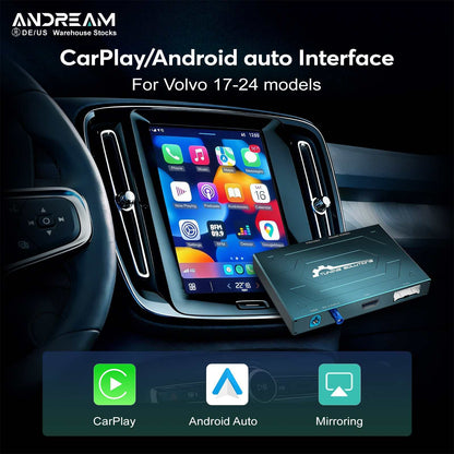 Wireless Screen Carplay Mirror Connection Upgrade For Volvo XC90 XC60 XC40 S60 S90 V60 Android Auto Camera Bluetooth Ｍodule Box Adapter