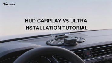 VIVIHUD V5 Ultra Wireless CarPlay Android Auto Car HUD Head Up Display Multiple GPS Speedometer Navigation In-car Dashboard Brightness Adjustment