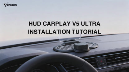 VIVIHUD V5 Ultra Wireless CarPlay Android Auto Car HUD Head Up Display Multiple GPS Speedometer Navigation In-car Dashboard Brightness Adjustment