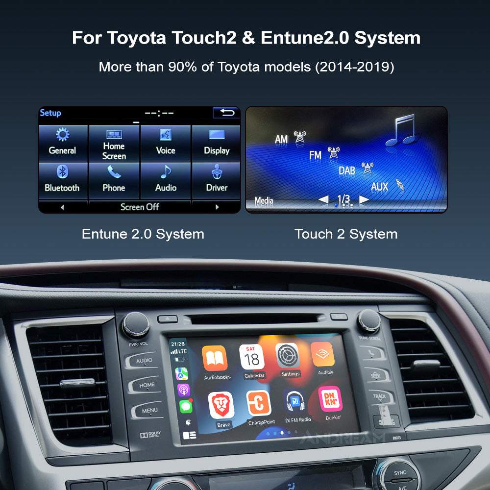 Wireless Apple Carplay Android Auto For TOYOTA Touch – Andream(US)