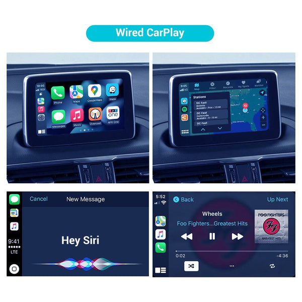 Wired Carplay Android Auto USB Adapter Hub OEM For Retrofit Mazda 3 6 2 Mazda CX5 CX3 CX9 Miata MX5 Toyota Yaris 2014-2020 Kit Upgrade
