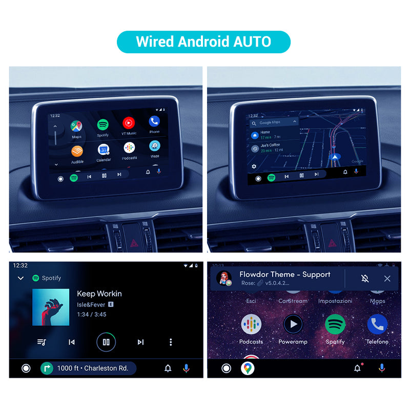 Wired Carplay Android Auto USB Adapter Hub OEM For Retrofit Mazda 3 6 2 Mazda CX5 CX3 CX9 Miata MX5 Toyota Yaris 2014-2020 Kit Upgrade