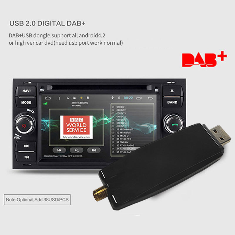 Car DAB+ Tuner/Box for Android Car DVD USB Digital Audio Broadcasting Receiver with Antenna Works for Europe android